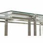 DKD Home Decor Mesa de Centro Inox Cristal Plateado 120x60x45
