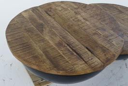 DKD Home Decor Mesa Centro Colonial Negro Natural 76 x 33 x 114 cm