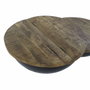 DKD Home Decor Mesa de Centro de Madera Café y Metal Negro