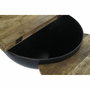 DKD Home Decor Mesa de Centro de Madera Café y Metal Negro