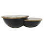 DKD Home Decor Mesa de Centro de Madera Café y Metal Negro
