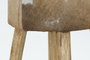 DKD Home Decor Taburete Colonial Natural Marron Madera Piel 42 x 77 x 42 cm