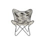 DKD Home Decor Silla de Metal y Piel Mariposa
