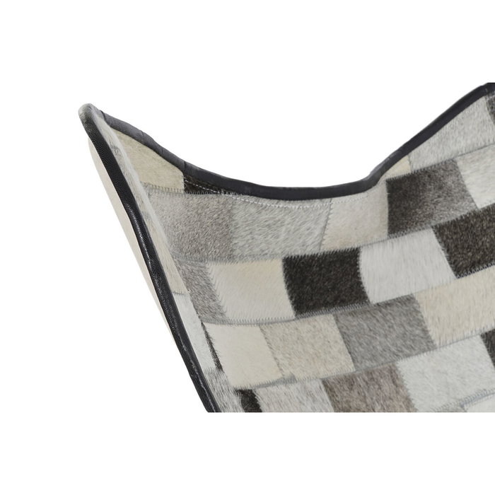 DKD Home Decor Silla de Metal y Piel Mariposa