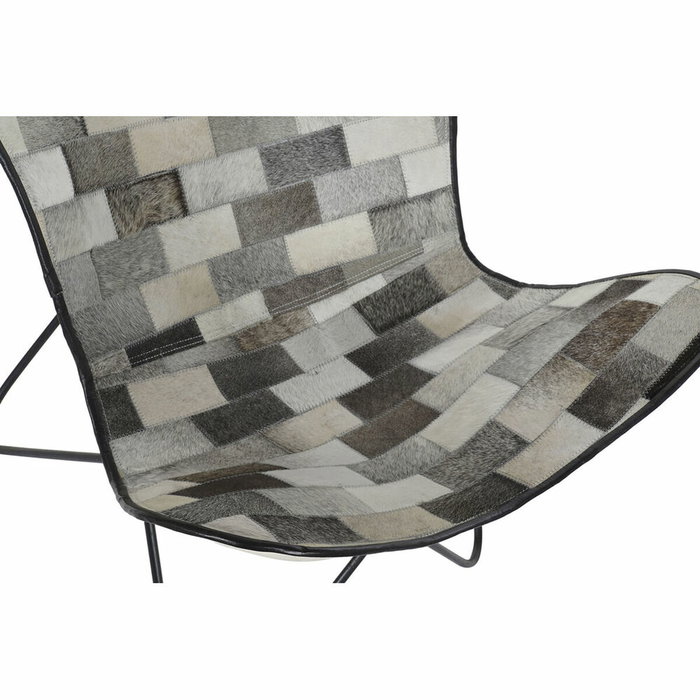 DKD Home Decor Silla de Metal y Piel Mariposa