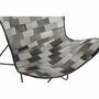 DKD Home Decor Silla de Metal y Piel Mariposa