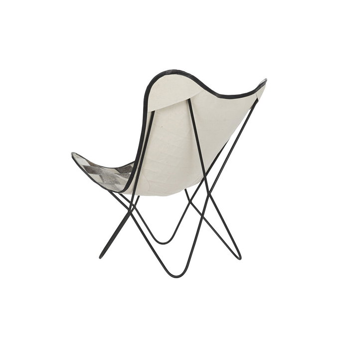 DKD Home Decor Silla de Metal y Piel Mariposa