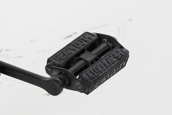 DKD Home Decor Taburete Vintage Piel y Metal Marron Negro 46 x 118 x 45 cm