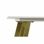 DKD Home Decor Mesita Auxiliar de Cerámica y Metal Dorado