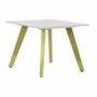 DKD Home Decor Mesita Auxiliar de Cerámica y Metal Dorado