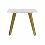 DKD Home Decor Mesita Auxiliar de Cerámica y Metal Dorado