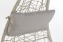 DKD Home Decor Sillón Colgante para Terraza y Jardín Gris Claro Ratan Sintético Metal Poliéster 82 x 75 x 125 cm