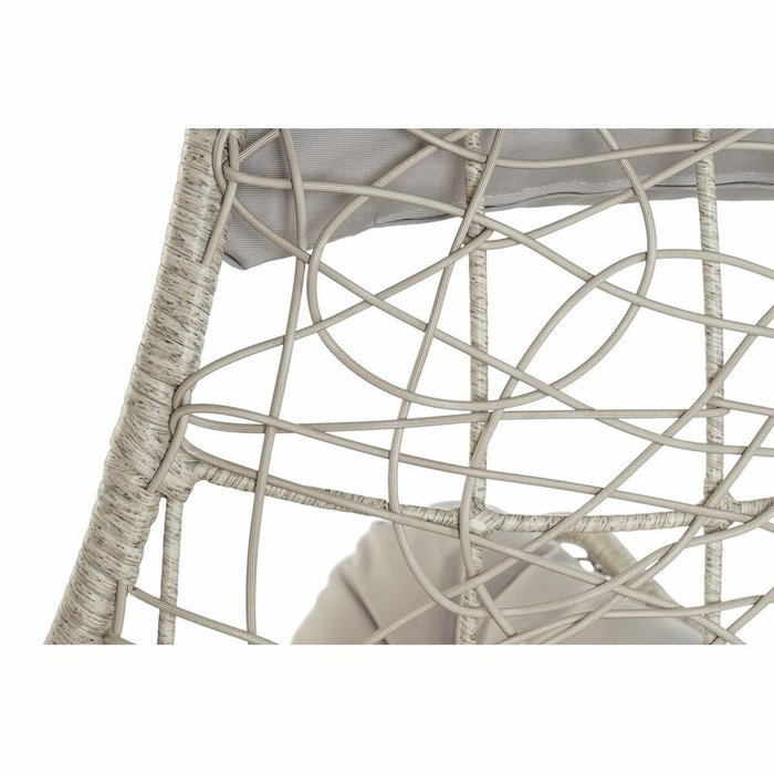 DKD Home Decor Sillón Colgante Rattan Sintético Gris Claro con Cojines