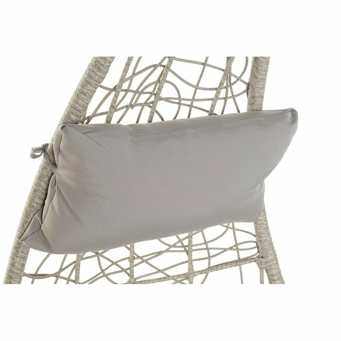 DKD Home Decor Sillón Colgante Rattan Sintético Gris Claro con Cojines