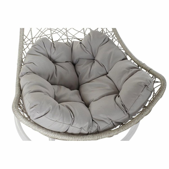 DKD Home Decor Sillón Colgante Rattan Sintético Gris Claro con Cojines