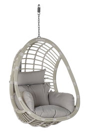 DKD Home Decor Sillón Colgante Terraza y Jardín Colección Breeze Gris 70 x 110 x 90 cm