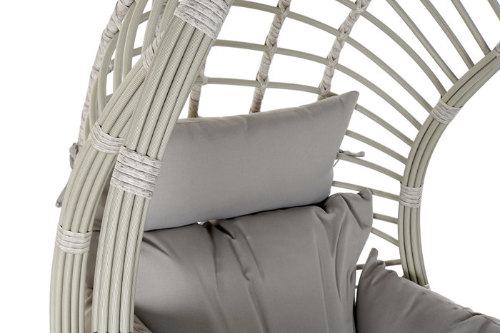 DKD Home Decor Sillón Colgante Terraza y Jardín Colección Breeze Gris 70 x 110 x 90 cm
