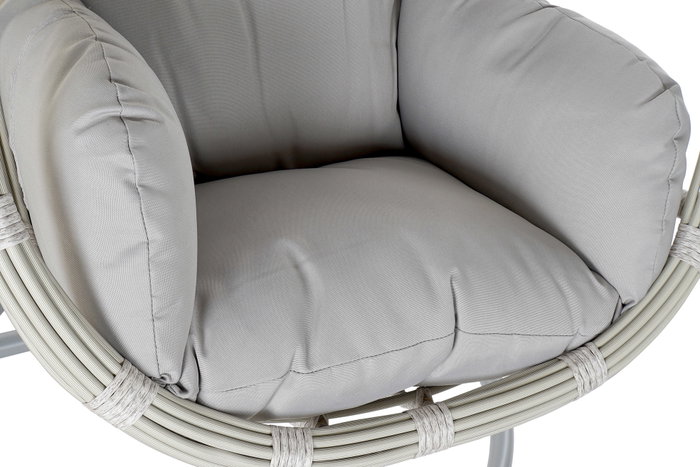 DKD Home Decor Sillón Colgante Terraza y Jardín Colección Breeze Gris 70 x 110 x 90 cm