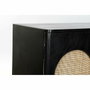 DKD Home Decor Buffet de Mango y Ratán Negro 150x40x65 cm