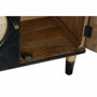 DKD Home Decor Buffet de Mango y Ratán Negro 150x40x65 cm