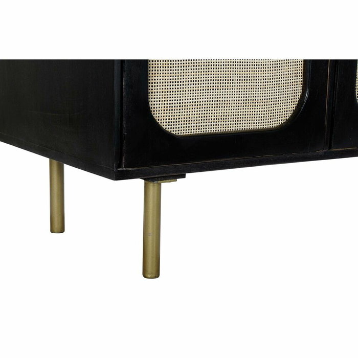 DKD Home Decor Buffet de Mango y Ratán Negro