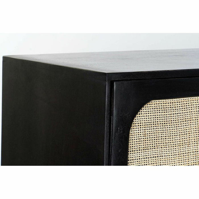 DKD Home Decor Buffet de Mango y Ratán Negro