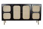 DKD Home Decor Buffet Moderno Negro Natural Mango Ratan 40 x 78 x 150 cm