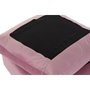 DKD Home Decor Reposapiés de Poliéster Rosa 55x55x30 cm