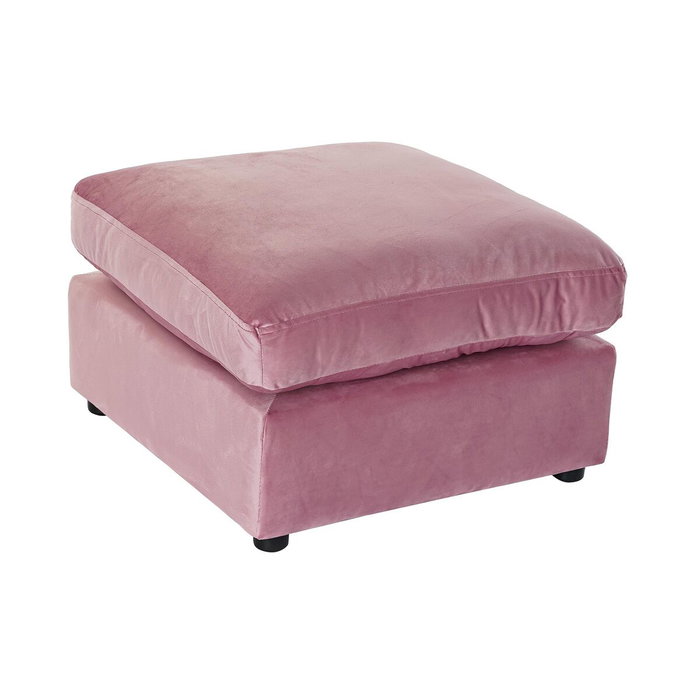 DKD Home Decor Reposapiés de Poliéster Rosa 55x55x30 cm DKD Home Decor Reposapiés de Poliéster Rosa 55x55x30 cm