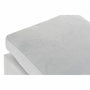 DKD Home Decor Reposapiés de Madera y Poliéster Azul Celeste