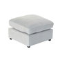 DKD Home Decor Reposapiés de Madera y Poliéster Azul Celeste