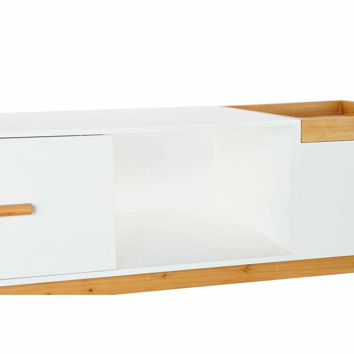 DKD Home Decor Mesa de Centro Scandi Blanca con Cajón
