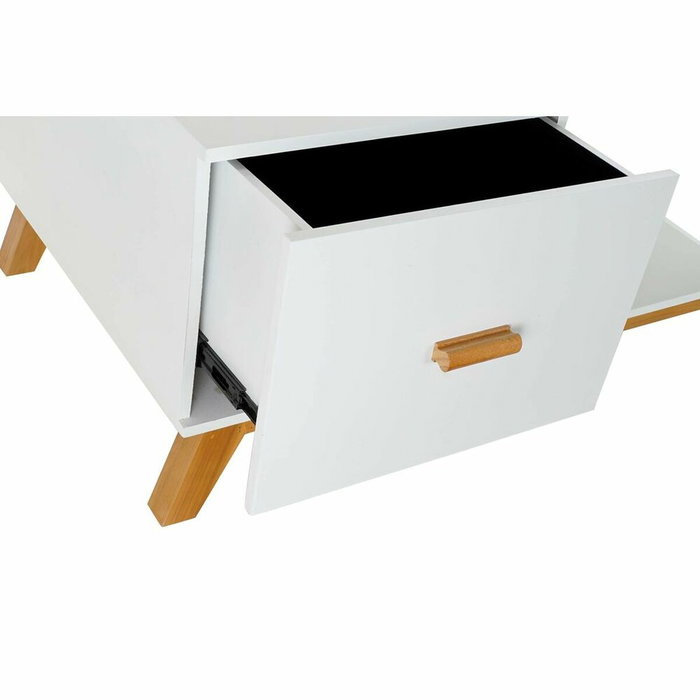 DKD Home Decor Mesa de Centro Scandi Blanca con Cajón