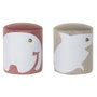 DKD Home Decor Set de 2 Reposapiés de Poliéster en Colores Surtidos
