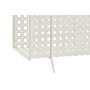 DKD Home Decor Revistero de Mimbre y Metal Natural y Blanco Desert Oasis
