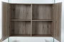 DKD Home Decor Aparador Moderno Natural MDF Cristal Templado 120x44x120 cm