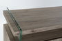 DKD Home Decor Aparador Moderno Natural MDF Cristal Templado 120x44x120 cm