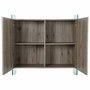 DKD Home Decor Aparador de Cristal Templado y MDF Natural