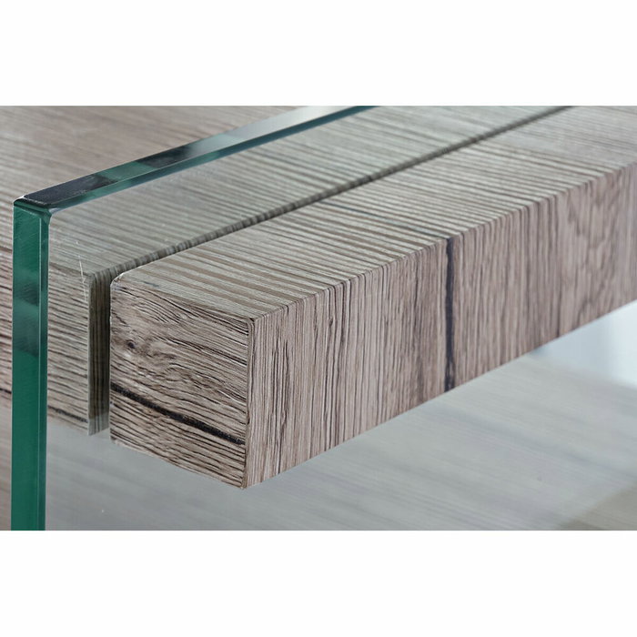 DKD Home Decor Aparador de Cristal Templado y MDF Natural