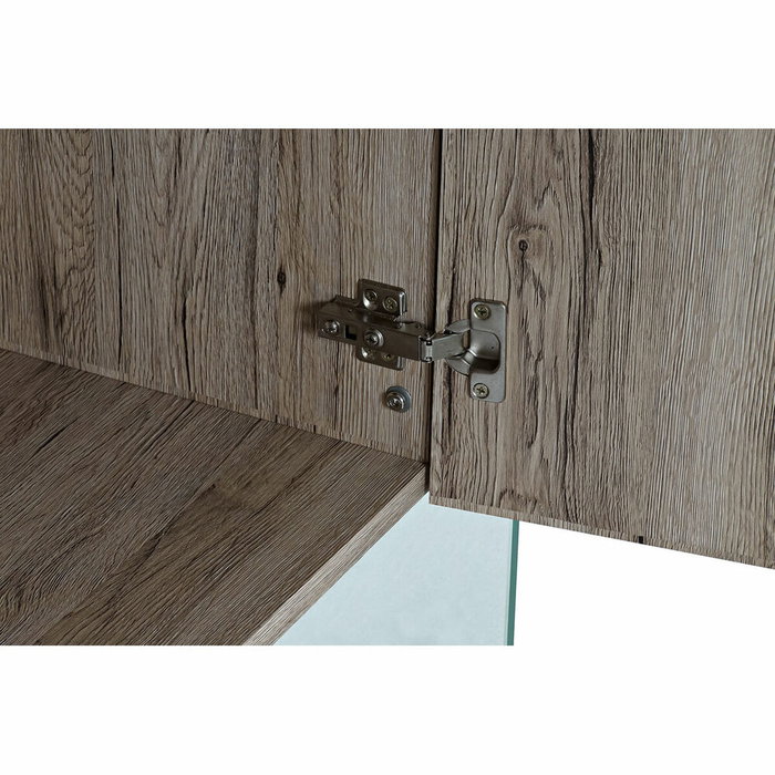 DKD Home Decor Aparador de Cristal Templado y MDF Natural