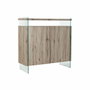 DKD Home Decor Aparador de Cristal Templado y MDF Natural