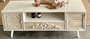 DKD Home Decor Mueble TV Neoclasico Blanco Beige 136x52x40.5 cm