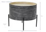 DKD Home Decor Mesita Auxiliar Urban Plateado Negro 45 x 39 x 45 cm
