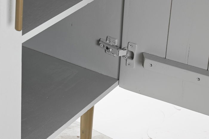 DKD Home Decor Armario Glam Hiras Blanco Dorado 45 x 110 x 85 cm DKD Home Decor Armario Glam Hiras Blanco Dorado 45 x 110 x 85 cm