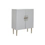 DKD Home Decor Armario de Mango y Hierro Lazo Blanco