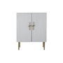 DKD Home Decor Armario de Mango y Hierro Lazo Blanco