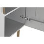 DKD Home Decor Armario de Mango y Hierro Lazo Blanco