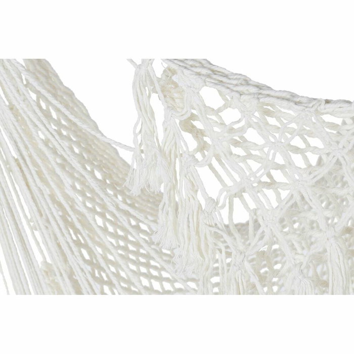 DKD Home Decor Silla Colgante de Algodón con Flecos, Crudo DKD Home Decor Silla Colgante de Algodón con Flecos, Crudo