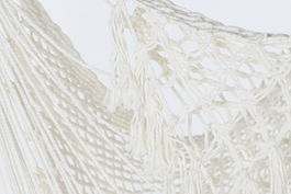 DKD Home Decor Silla Colgante para Terraza y Jardín Crudo Algodón Poliéster 100 x 50 x 130 cm