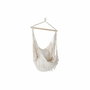 DKD Home Decor Silla Colgante de Algodón con Cojín, Crudo